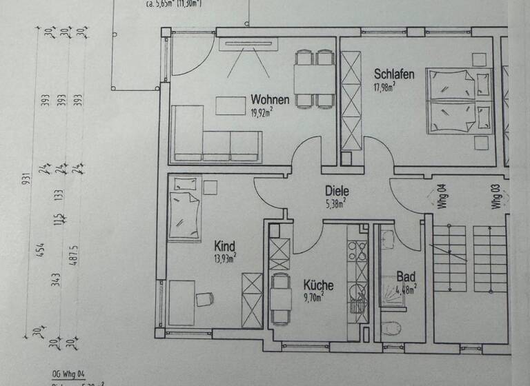 Wohnung zur Miete 510 € 3 Zimmer 77 m² Geschoss 1/3 frei ab 01.06.2026 Dietlas Krayenberggemeinde 36460