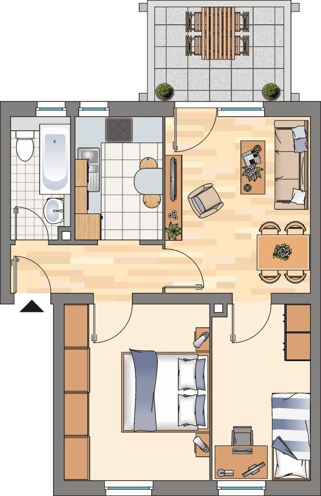 Wohnung zur Miete 459 € 3,5 Zimmer 54 m²<br/>Wohnfläche EG<br/>Geschoss 01.01.2025<br/>Verfügbarkeit Neuroder Platz 3 Schwerin Castrop-Rauxel 44577