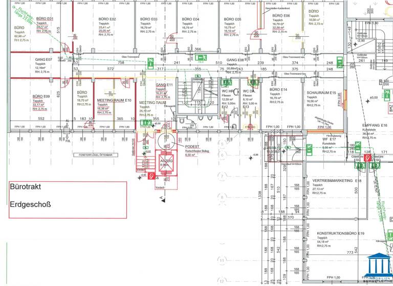 Büro zur Miete 4.112 € 10 Zimmer Wiener Neustadt 2700