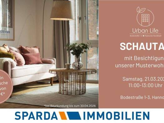 Wohnung zum Kauf - Erstbezug provisionsfrei 350.000 € 2 Zimmer 62,1 m² Bodestraße 1-3 Nordstadt Hannover-Nordstadt 30167