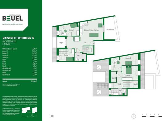 Maisonette zum Kauf - Erstbezug 903.900 € 5 Zimmer 126,5 m² 4. Geschoss Bonn 53225