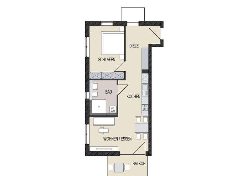 Wohnung zum Kauf - Erstbezug provisionsfrei als Kapitalanlage geeignet 285.288 € 2 Zimmer 58,2 m² Siebenbürgen Weg 9 Niederstotzingen 89168