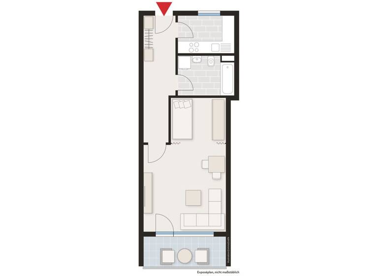 Wohnung zum Kauf provisionsfrei 159.000 € 1,5 Zimmer 47 m² 2. Geschoss Königsberger Str. 6 Waldenbuch 71111