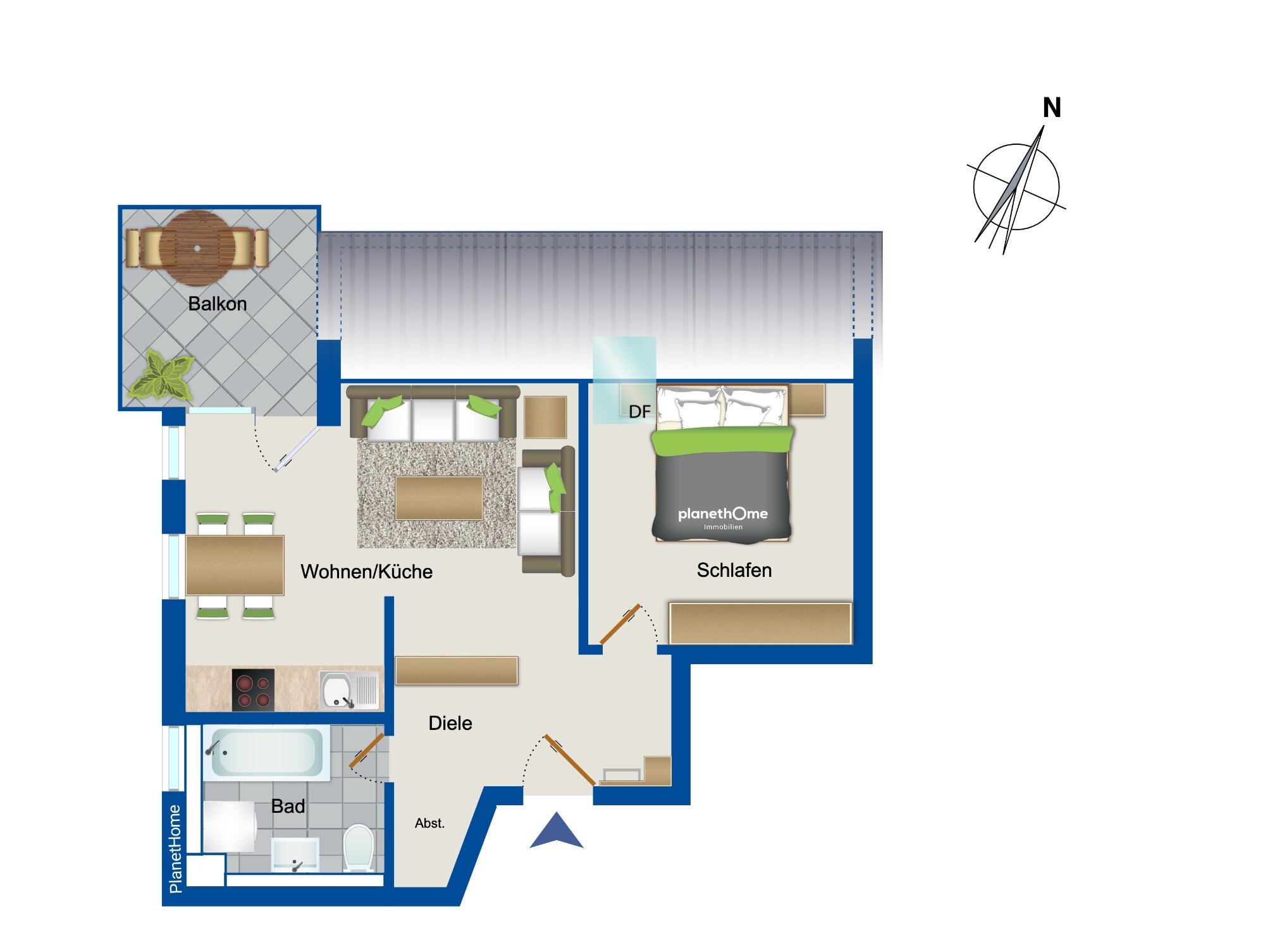 Wohnung zum Kauf 120.000 € 2 Zimmer 49,2 m²<br/>Wohnfläche Probstheida Leipzig 04289