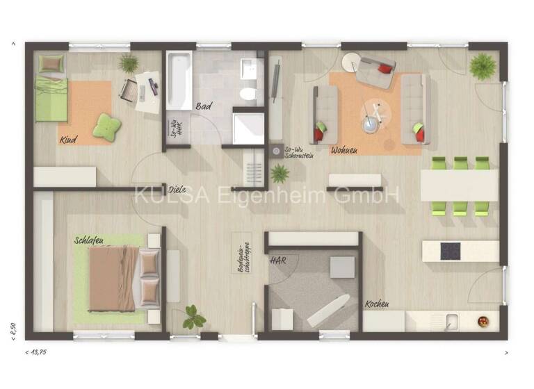 Bungalow zum Kauf - Erstbezug provisionsfrei 224.790 € 3 Zimmer 100 m² 700 m² Grundstück Mittelweg 0 Gerstungen 99834