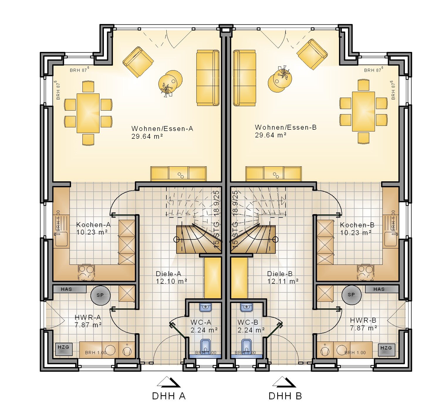 Doppelhaushälfte zum Kauf 335.235 € 4 Zimmer 121 m²<br/>Wohnfläche 379 m²<br/>Grundstück Augustfehn I Apen / Augustfehn 26689