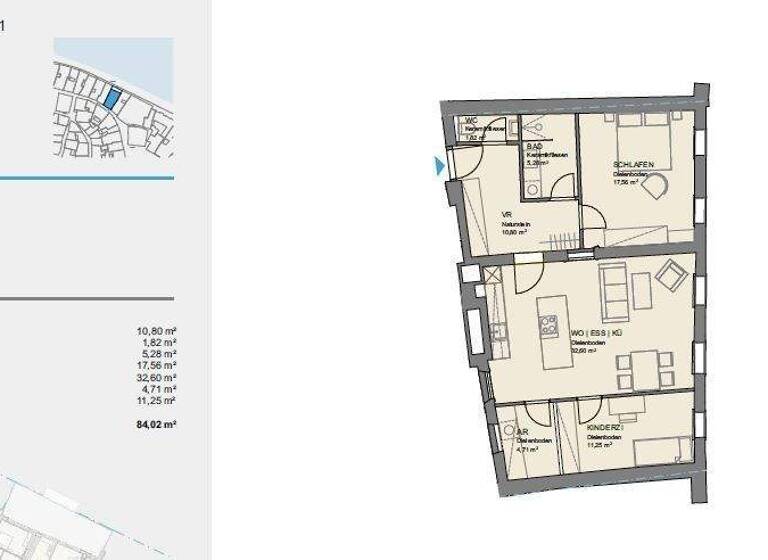Wohnung zur Miete 1.323 € 3 Zimmer 84 m² Salzburg 5020