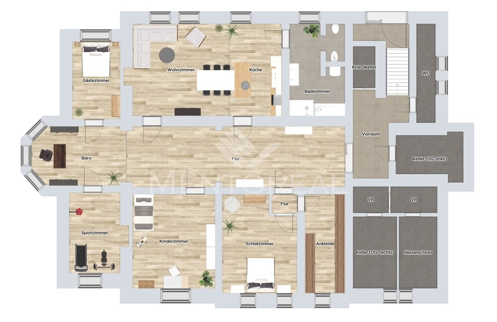 Wohnung zum Kauf 695.000 € 6,5 Zimmer 190 m²<br/>Wohnfläche EG<br/>Geschoss Zentrum - West Leipzig 04109