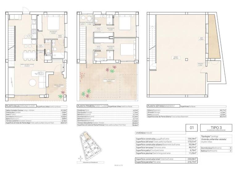 Villa zum Kauf provisionsfrei 357.250 € 4 Zimmer 230 m² 216 m² Grundstück Paseo Juan Bonmatí 8 Hondon de las Nieves 03688