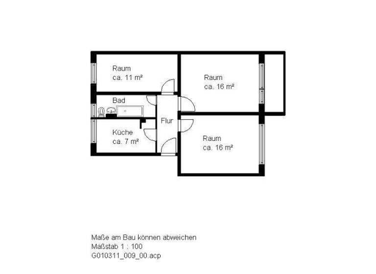 Wohnung zur Miete 359 € 3 Zimmer 59,7 m² 5. Geschoss Kattowitzer Str. 19 Südstadt Halle (Saale) 06128