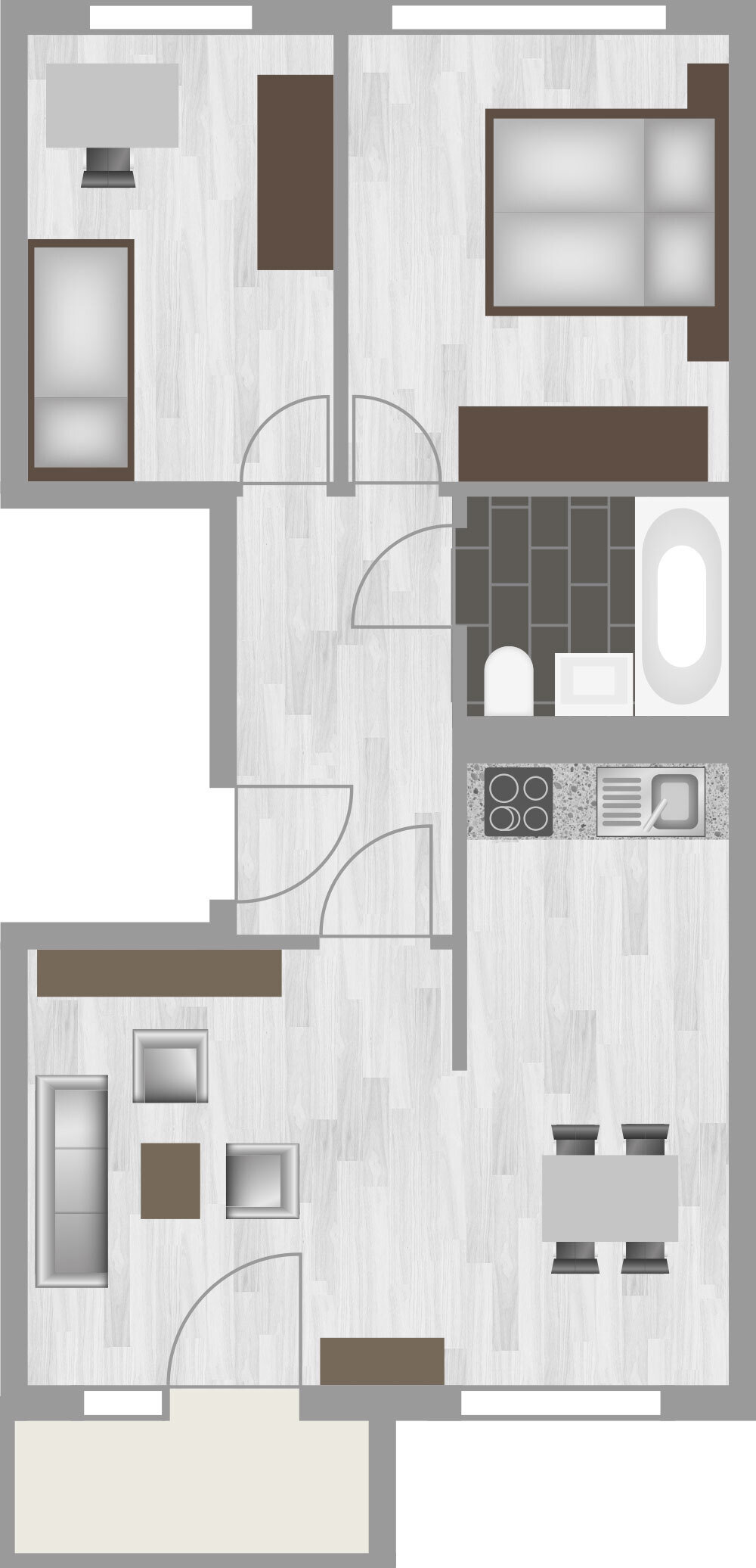 Wohnung zur Miete 256 € 3 Zimmer 57,9 m²<br/>Wohnfläche 5.<br/>Geschoss Erich-Kästner-Straße 5 Silberhöhe Halle 06128