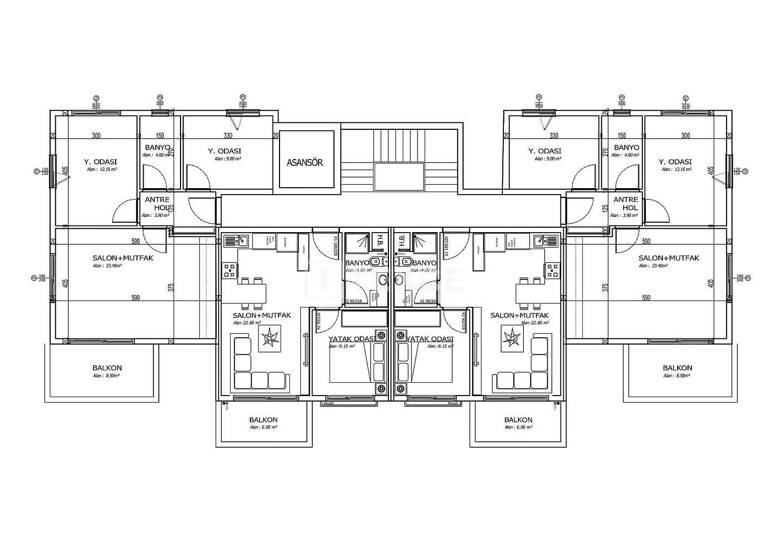 Studio zum Kauf 127.000 € 3 Zimmer 79 m² EG Antalya 07112