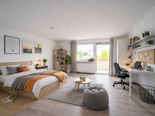 Wohnung zur Miete 520 € 1 Zimmer 29,5 m² Geschoss 2/3 frei ab sofort Kasernenviertel Regensburg 93053