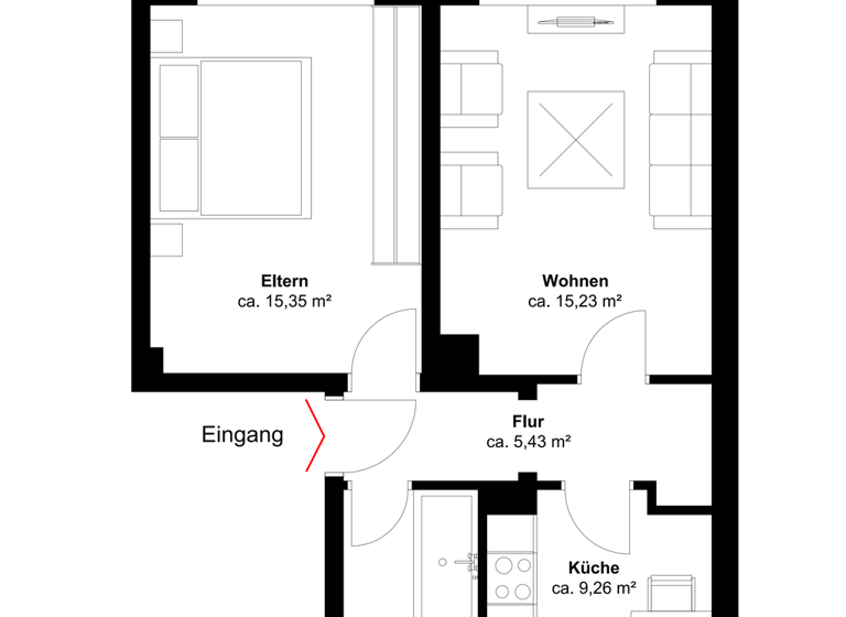 Wohnung zum Kauf 26.510 € 2 Zimmer 53 m² Altenpleen 18445