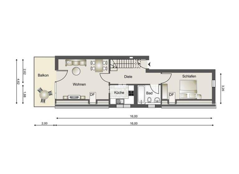 Maisonette zum Kauf 290.000 € 2 Zimmer 75 m² 2. Geschoss Heiligensee Berlin 13503