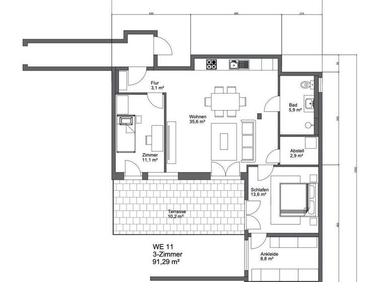 Wohnung zum Kauf - Erstbezug 780.000 € 4 Zimmer 91 m² EG Markt Schwaben 85570