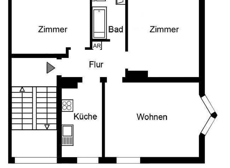 Wohnung zur Miete 549 € 3 Zimmer 67 m² 2. Geschoss Breite Straße 84 Mitte Witten 58452
