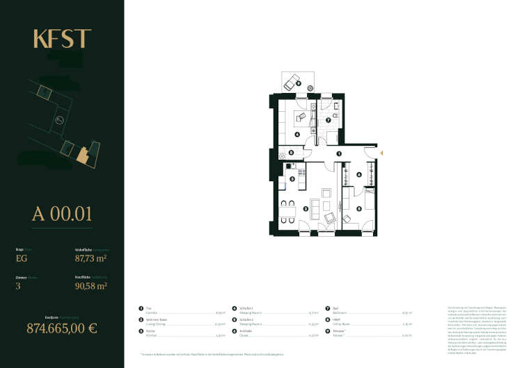 Wohnung zum Kauf 743.465 € 3 Zimmer 87,7 m²<br/>Wohnfläche EG<br/>Geschoss Tiergarten Berlin 10785