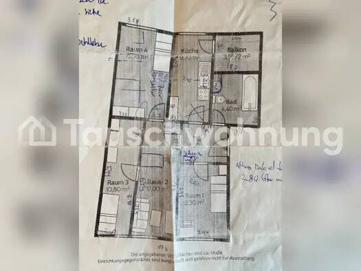 Wohnung zur Miete Tauschwohnung 600 € 4 Zimmer 72 m² 3. Geschoss Dölitz-Dösen Leipzig 04279