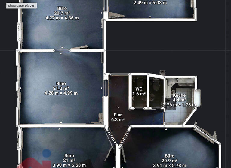 Bürofläche zur Miete 907 € 4 Zimmer Immermannstraße 28 Stadtfeld Ost Magdeburg / Stadtfeld Ost 39108