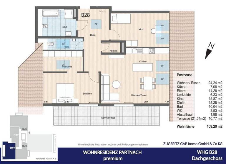 Wohnung zum Kauf - Erstbezug 1.203.000 € 3 Zimmer 109,2 m² 4. Geschoss Partenkirchen Garmisch-Partenkirchen 82467