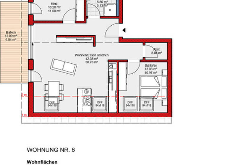Wohnung zum Kauf - Erstbezug provisionsfrei 461.000 € 3,5 Zimmer 73,4 m² 2. Geschoss Storchenweg 12 Büchenbronn Pforzheim 75180