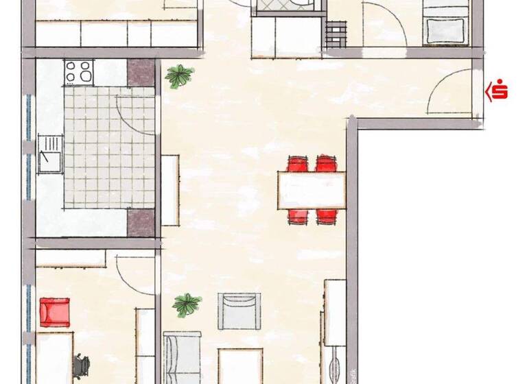 Wohnung zum Kauf 295.000 € 4 Zimmer 93 m² Cappel Marburg 35043