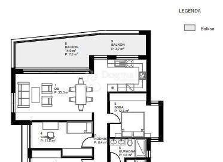 Wohnung zum Kauf 306.525 € 4 Zimmer 100 m² 1. Geschoss Varazdin