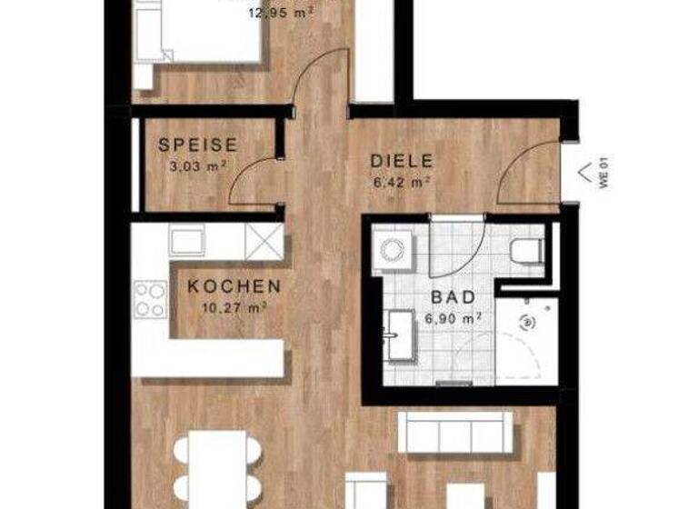 Wohnung zur Miete - Erstbezug 900 € 2 Zimmer 64 m² frei ab 01.05.2026 Baiersdorf 91083