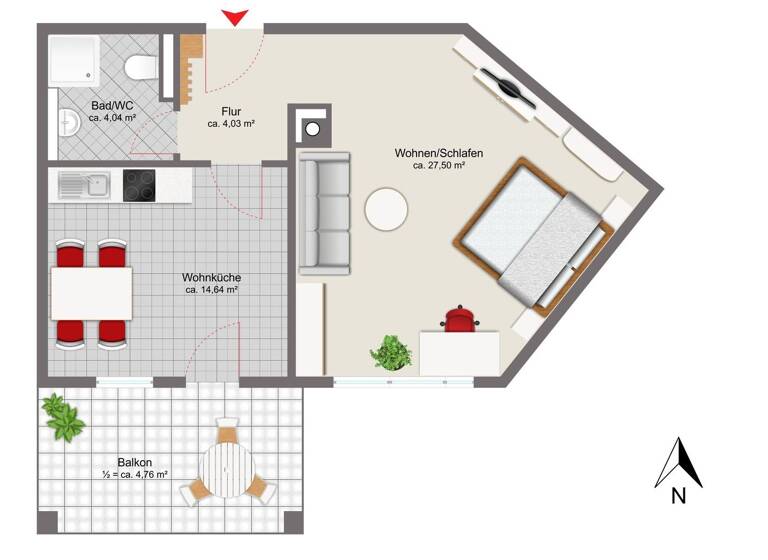 Wohnung zum Kauf 325.000 € 2 Zimmer 53,6 m² 1. Geschoss Gilching 82205