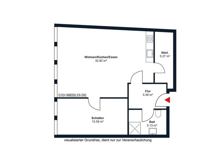 Wohnung zum Kauf 150.000 € 2 Zimmer 58,4 m² Stade 21682