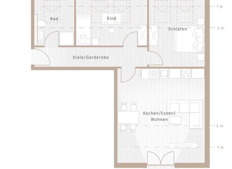Wohnung zum Kauf - Neubau provisionsfrei 517.000 € 3 Zimmer 61,8 m² 2. Geschoss Parkstraße 15 Anzing 85646