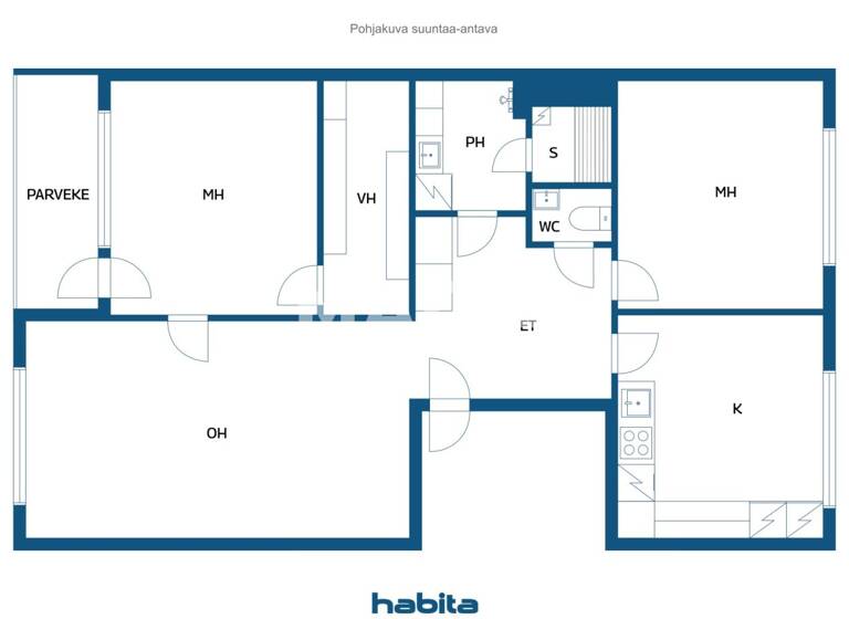 Wohnung zur Miete 1.100 € 3 Zimmer 82,5 m² 3. Geschoss Ilmarisentie 4 Kuopio 70500