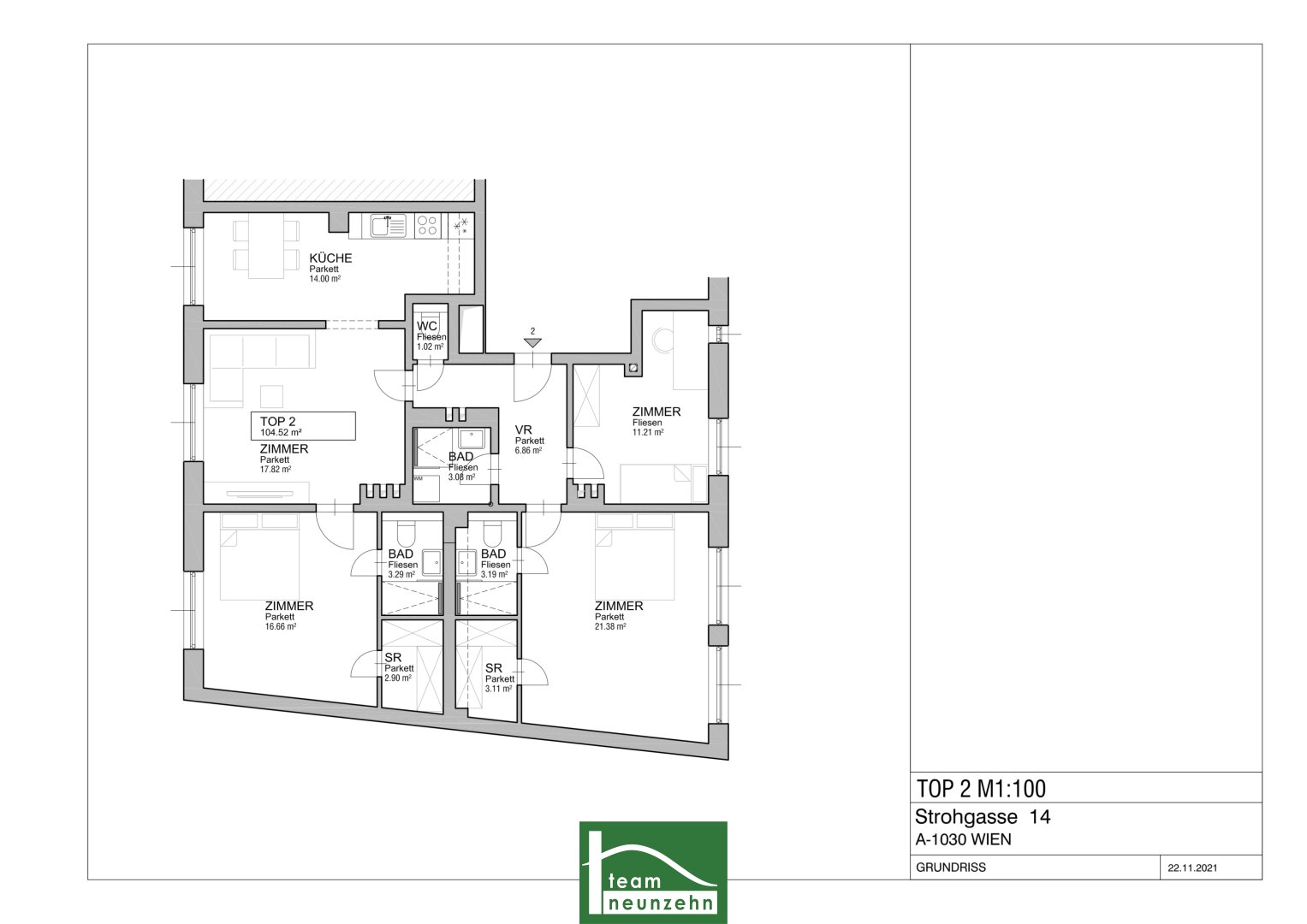 Wohnung zum Kauf 699.001 € 4 Zimmer 104,8 m²<br/>Wohnfläche 1.<br/>Geschoss 31.03.2025<br/>Verfügbarkeit Strohgasse 14 Wien 1030