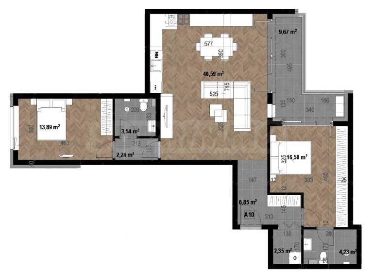 Studio zum Kauf 324.000 € 3 Zimmer 129,6 m² Sofia