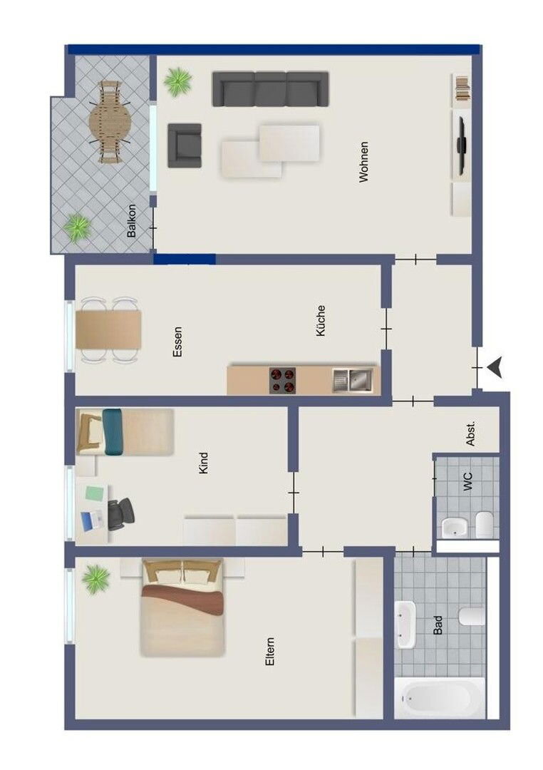 Wohnung zum Kauf provisionsfrei 230.000 € 3 Zimmer 84 m²<br/>Wohnfläche 5.<br/>Geschoss Haidachstr. 32 Buckenberg - Stadtviertel 074 Pforzheim 75181