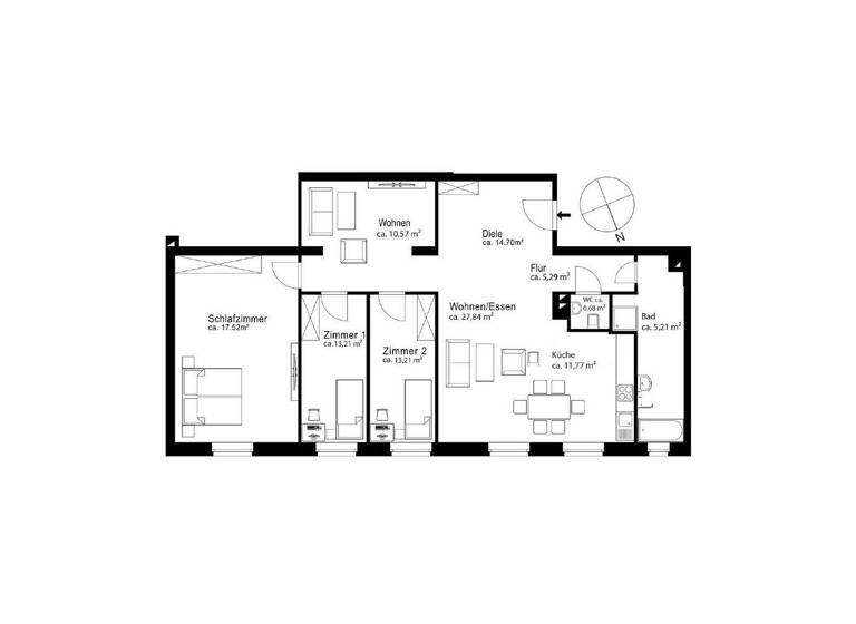 Wohnung zum Kauf 1.752.000 € 4 Zimmer 120 m² 4. Geschoss Schwabing-West München 80796