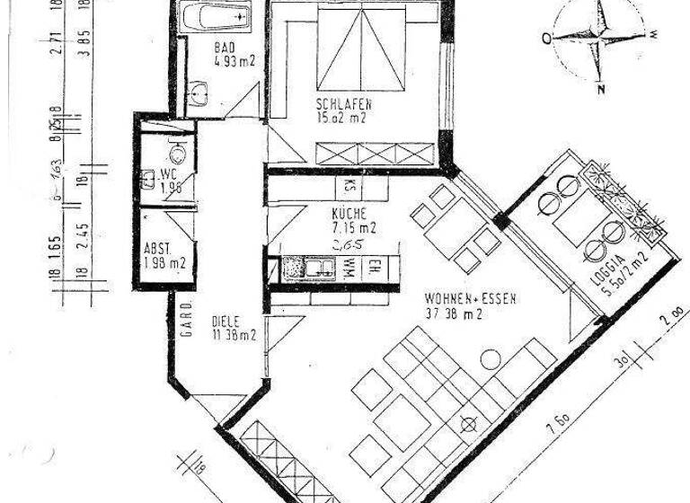 Wohnung zum Kauf 299.000 € 2 Zimmer 82,5 m² 2. Geschoss Neureut Karlsruhe 76149