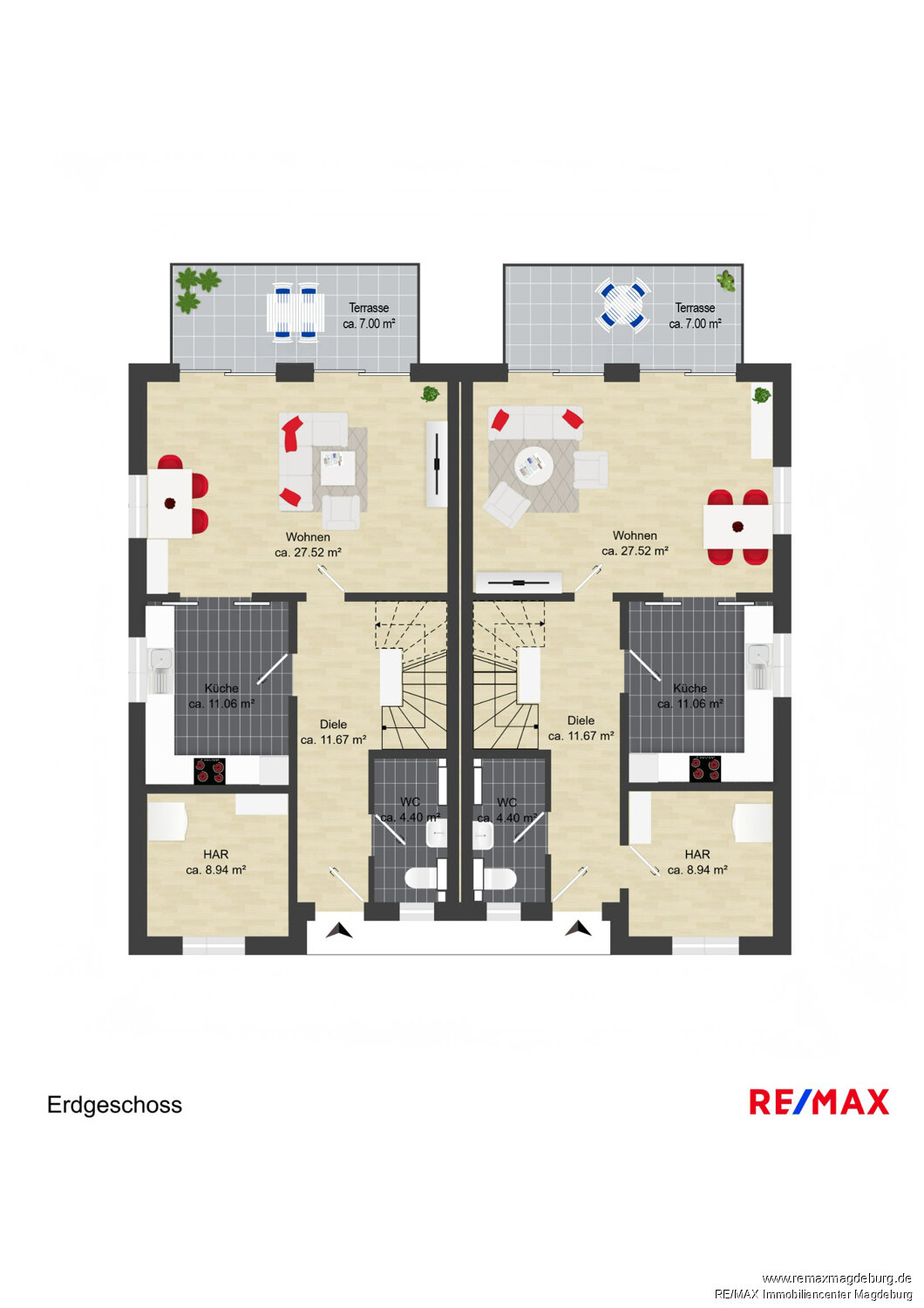 Doppelhaushälfte zur Miete 1.825 € 5 Zimmer 130,4 m²<br/>Wohnfläche 349 m²<br/>Grundstück Klein Ottersleben Magdeburg 39116