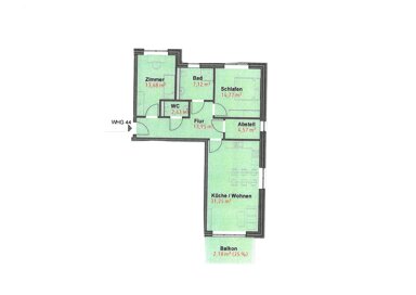 Wohnung zur Miete 1.079 € 3 Zimmer 90 m² 2. Geschoss Graveshamstraße 10 Gartenstadt Neumünster 24534