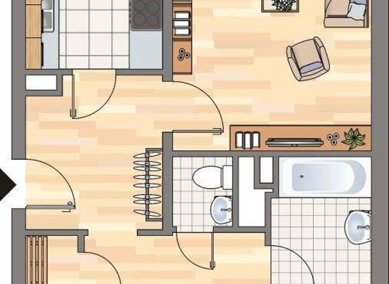 Wohnung zur Miete nur mit Wohnberechtigungsschein 463 € 3 Zimmer 81 m² 1. Geschoss Marsbruchstraße 132 Schüren Dortmund 44287