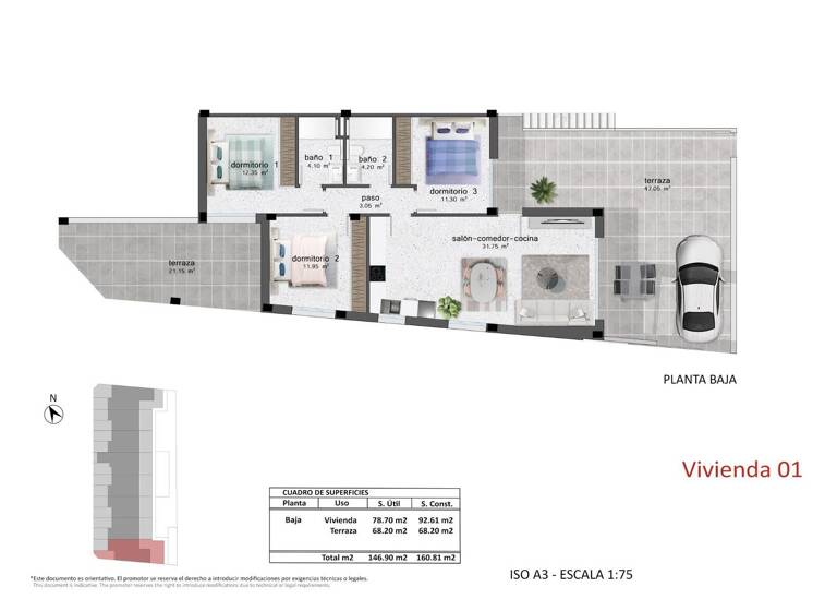 Bungalow zum Kauf provisionsfrei 334.900 € 4 Zimmer 92 m² 21 m² Grundstück Calle san isidro 72 Pilar de la Horadada 03190