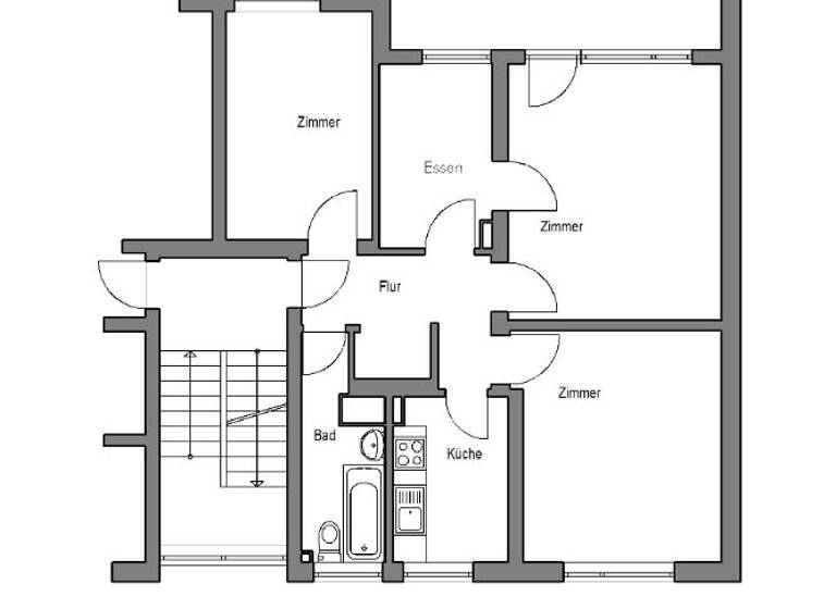 Wohnung zur Miete 451 € 3 Zimmer 71,4 m² 2. Geschoss Carlo-Mierendorff-Str. 6 Innenstadt Bielefeld 33615