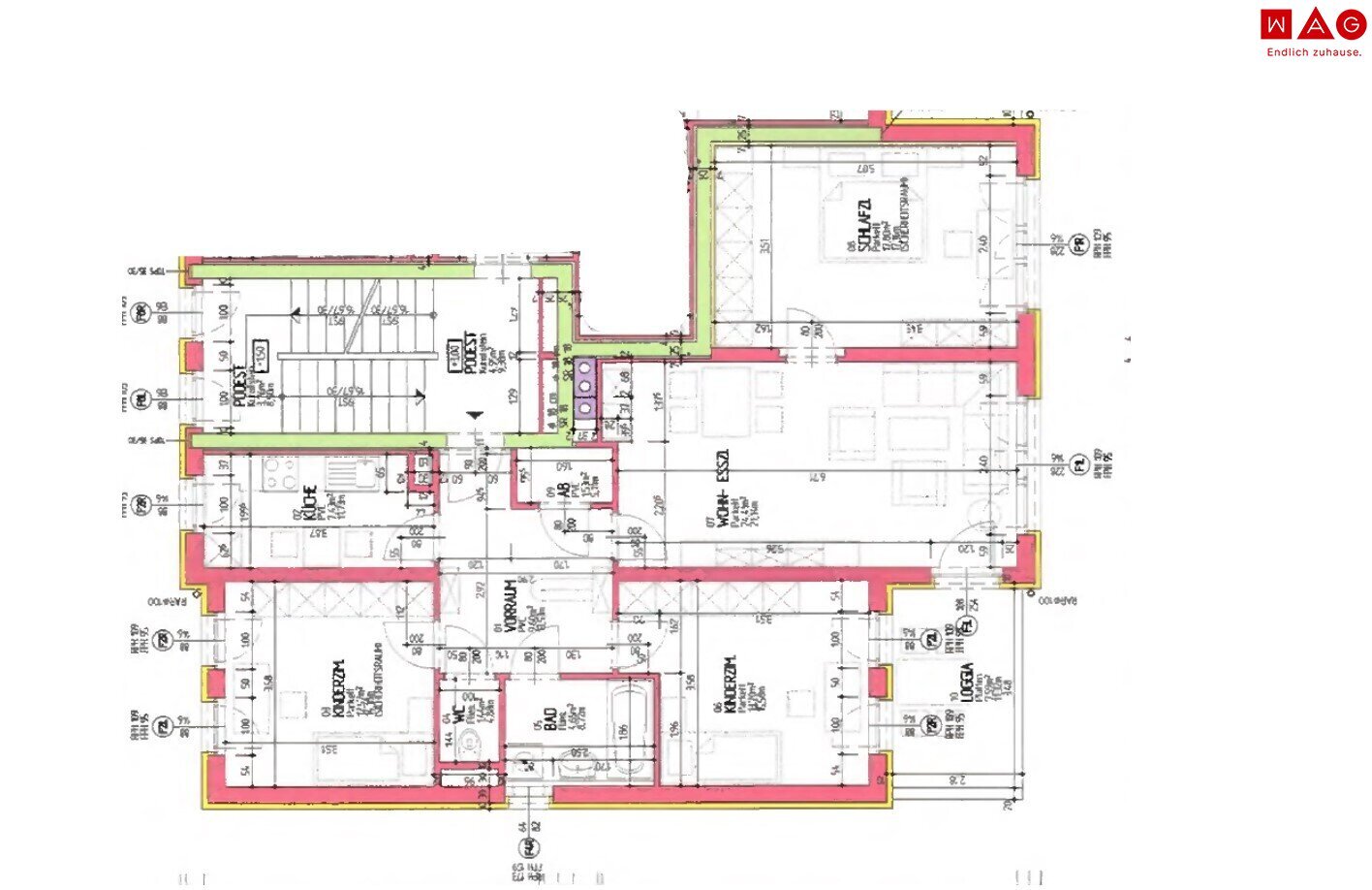 Wohnung zur Miete 732 € 2 Zimmer 100,7 m²<br/>Wohnfläche 2.<br/>Geschoss Spitzgärtlstraße 2 Leonding 4060