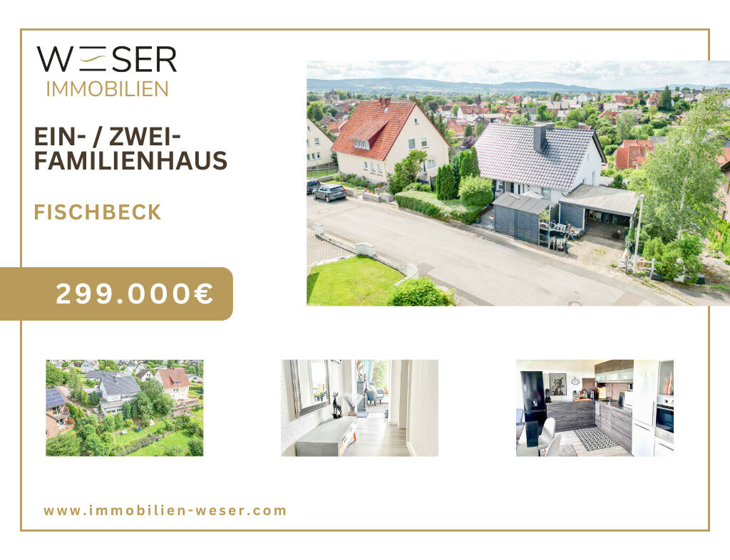 Einfamilienhaus zum Kauf 299.000 € 7 Zimmer 147 m²<br/>Wohnfläche 1.093 m²<br/>Grundstück Fischbeck Hessisch Oldendorf / Fischbeck (Weser) 31840