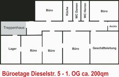 Bürofläche zur Miete provisionsfrei 222 € 1 Zimmer 25 m² Bürofläche Dieselstraße 5 Haan Haan 42781
