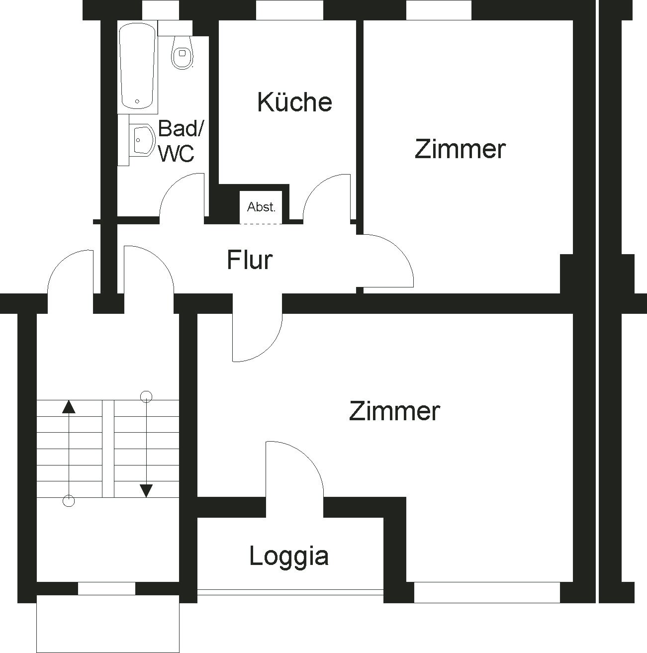 Wohnung zur Miete 409 € 2 Zimmer 54,8 m²<br/>Wohnfläche 2.<br/>Geschoss 01.12.2024<br/>Verfügbarkeit Ravensberger Str. 11 Weiße Schanze Wolfenbüttel 38304