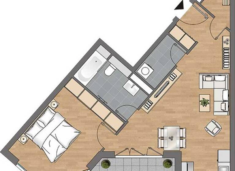 Wohnung zur Miete 1.068 € 2 Zimmer 62,7 m²<br/>Wohnfläche 1.<br/>Geschoss 01.06.2025<br/>Verfügbarkeit Rebstöcker Straße 20 Gallus Frankfurt-Europaviertel 60326