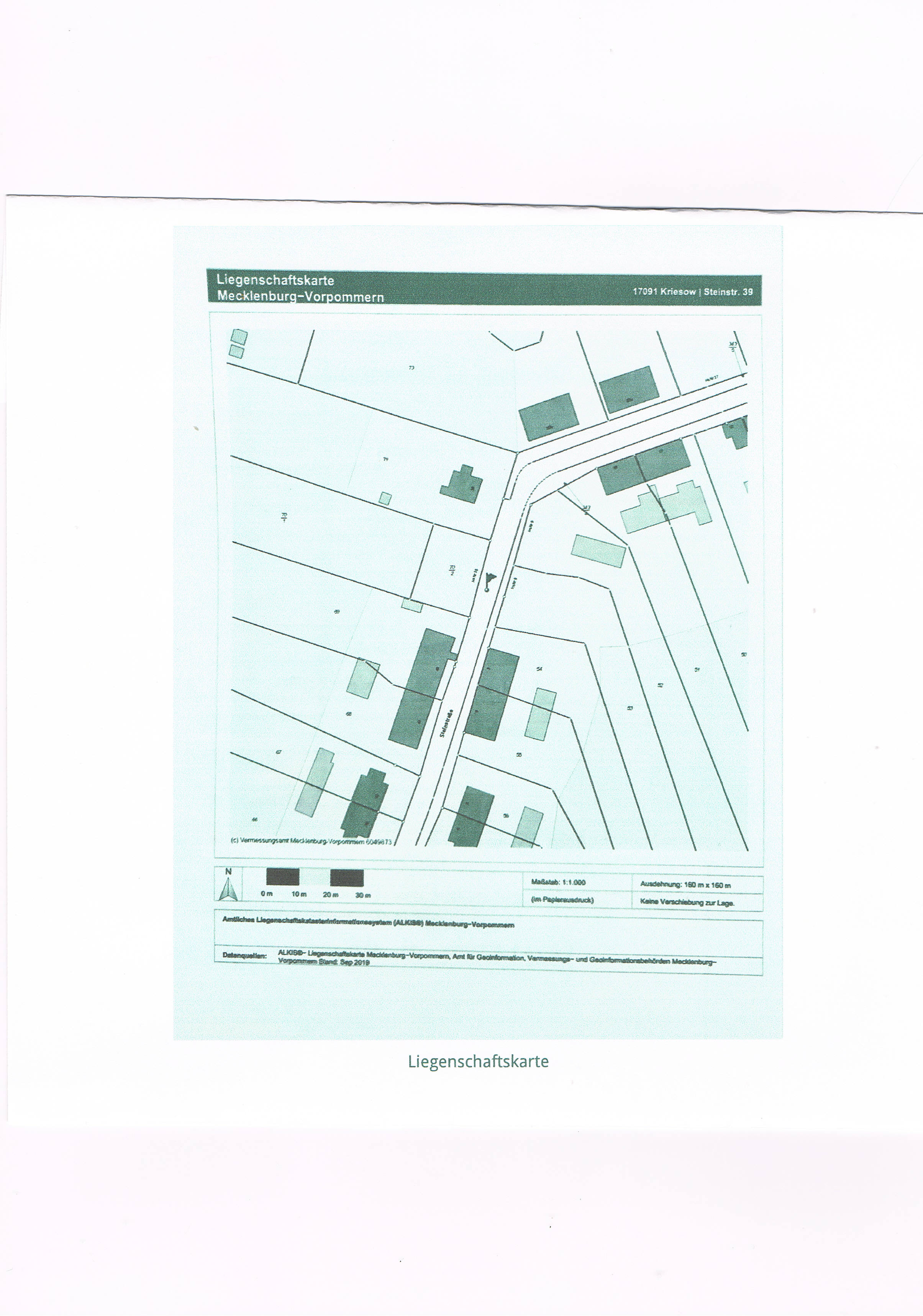 Grundstück zum Kauf provisionsfrei 29.500 € 2.631 m²<br/>Grundstück Steinstraße 39 Fahrenholz Kriesow 17091