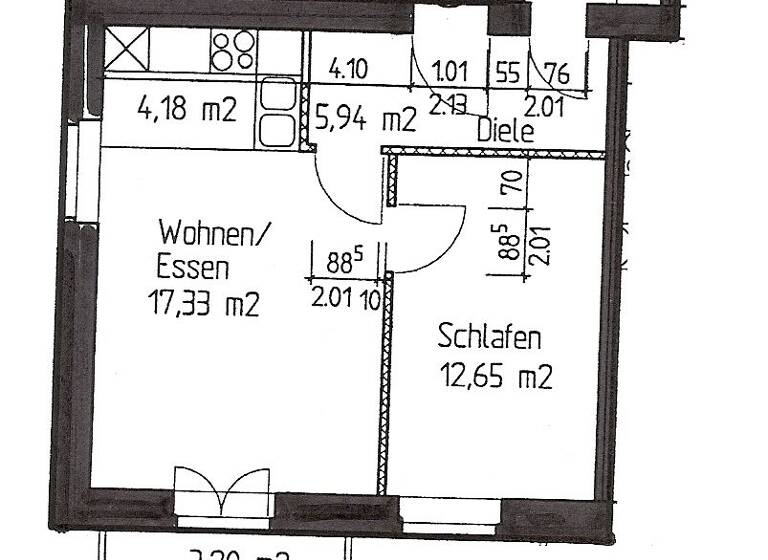 Wohnung zum Kauf 66.000 € 2 Zimmer 47,8 m² EG Teucheler Weg 14a Lutherstadt Wittenberg Wittenberg 06886
